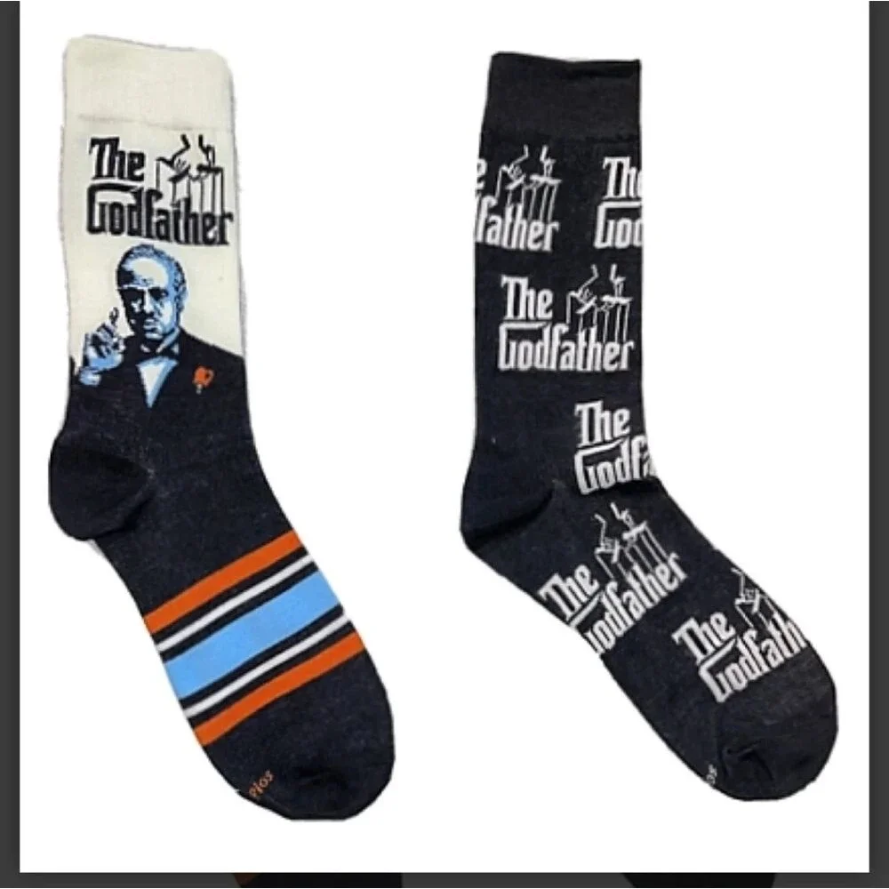 The Godfather crew socks 2 pairs Mafia boss socks